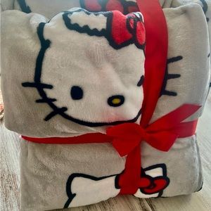 Hello Kitty plush twin Christmas blanket.